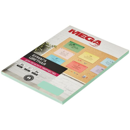 Бумага цветная для офисной техники ProMega Pastel зеленая (А4, 80 г/кв.м, 50 листов)