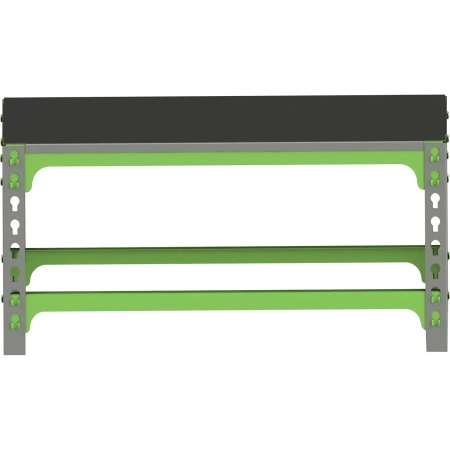 Скамья для раздевалок зелёный/серый (сталь окрашенная, 800х450х350 мм)