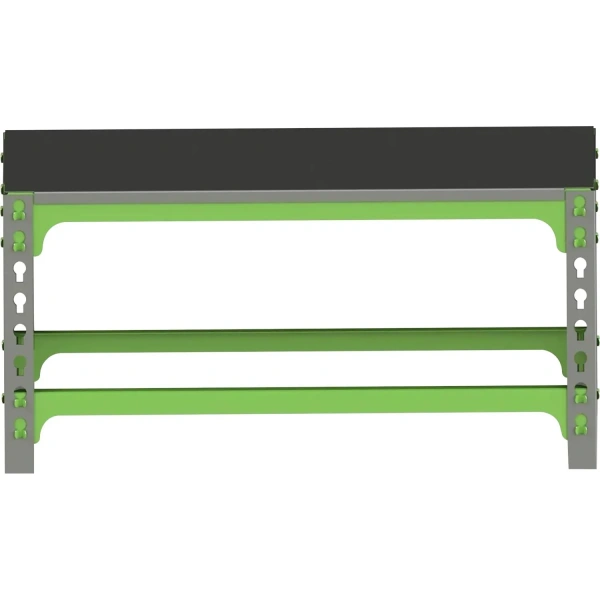 Скамья для раздевалок зелёный/серый (сталь окрашенная, 800х450х350 мм)