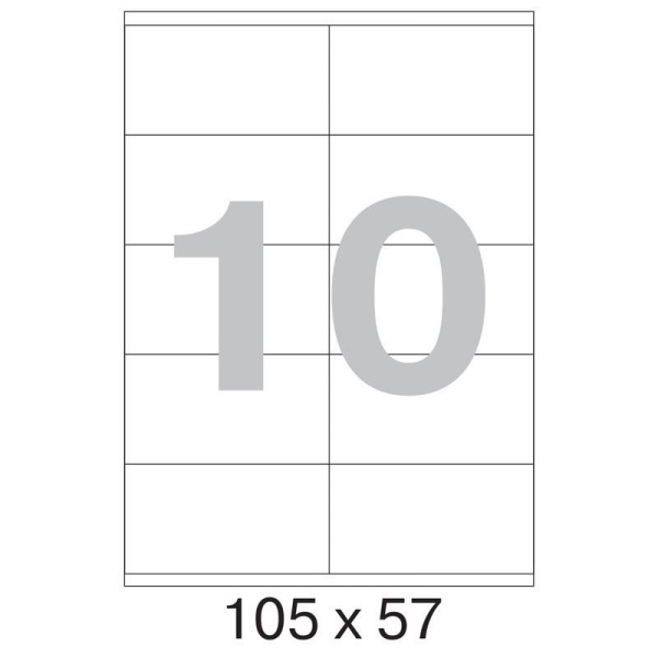 Этикетки самоклеящиеся Promega Label Premium 105х57 мм 10 штук на листе  белые (100 листов в упаковке)