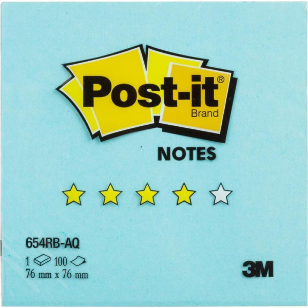 Стикеры Post-it 76x76 мм Радуга акватик 100 листов