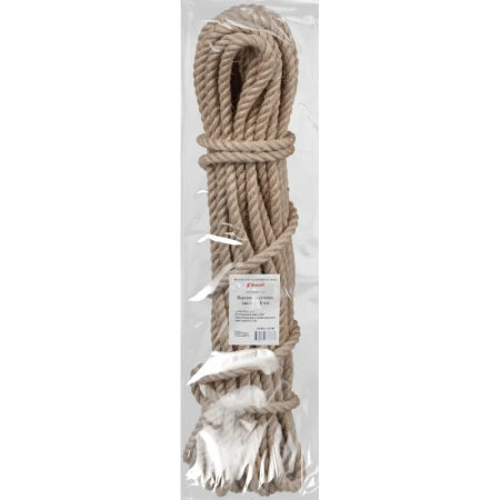 Верёвка джутовая кручёная (8 мм, 20 м)