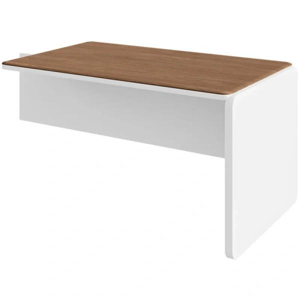 Стол приставной Комус Мебель Linkor (орех линкольн/белый, 1611х800х753  мм)