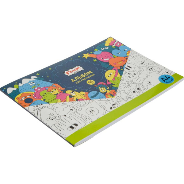 Альбом для рисования Комус Класс Максики А4 40 листов мультяшки