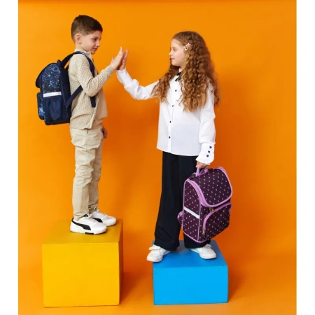 Ранец №1 School Вox Лапки фиолетовый с одним отделением