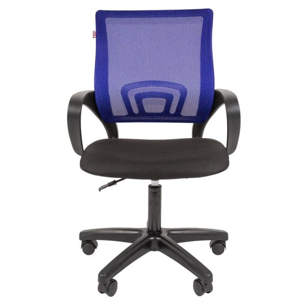 Кресло офисное Easy Chair 304 LT синее/черное (сетка/ткань, пластик)