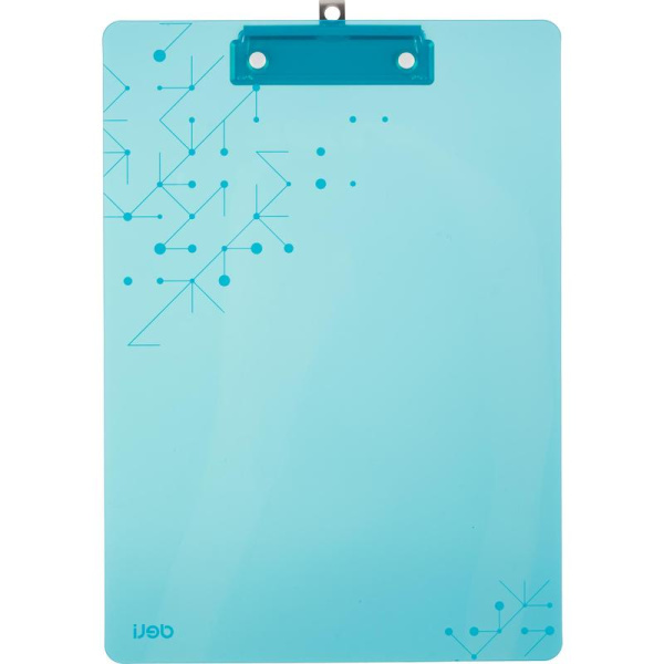Папка-планшет с зажимом Deli А4 пластиковая синяя