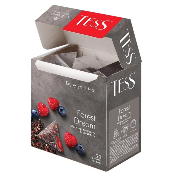 Чай Tess Forest Dream черный с лесными ягодами 20 пакетиков