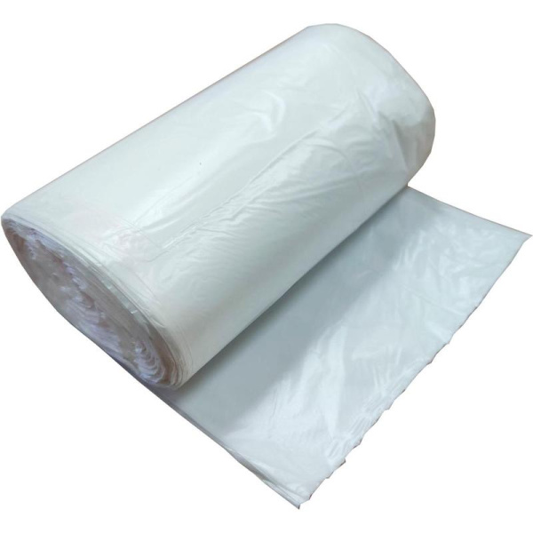 Мешки для мусора на 12 л Luscan белые (ПНД, 6 мкм, в рулоне 30 штук,  32х50 см)