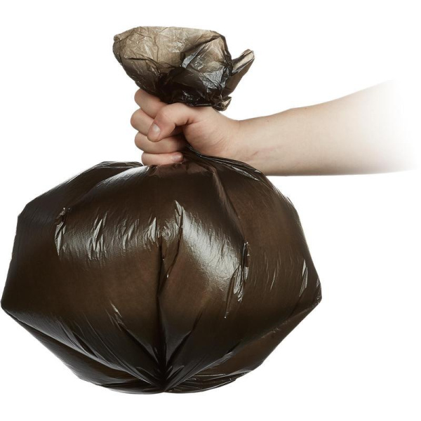 Мешки для мусора на 30 л Эконом черные (ПНД, 5.6 мкм, в рулоне 30 шт, 48х57.5 см)