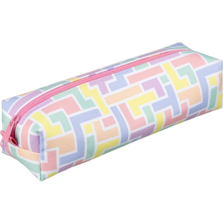 Пенал-косметичка односекционный Комус Класс Tetris розовый