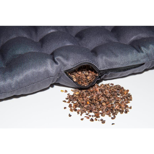 Подушка декоративная Smart-Textile Уют 40х40 см лузга гречихи/смесовый со стежкой серая