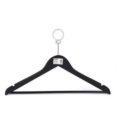 Вешалка-плечики деревянная Attache антивандальная черная (размер 48-50)