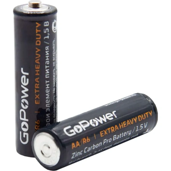 Батарейка AA пальчиковая GoPower Extra Heavy Duty (4 штуки в упаковке)