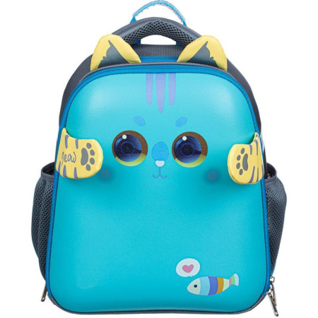 Ранец ортопедический №1 School Котик с рыбкой