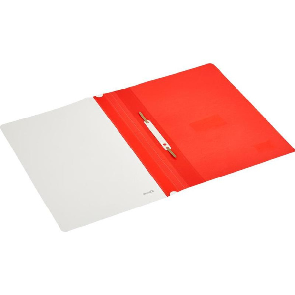 Скоросшиватель пластиковый Комус А4 до 100 листов красный (толщина обложки 0.13/0.18 мм)