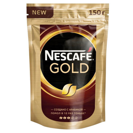 Кофе растворимый Nescafe Gold 150 г (пакет)
