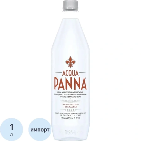 Вода минеральная Acqua Panna столовая негазированная 1 л