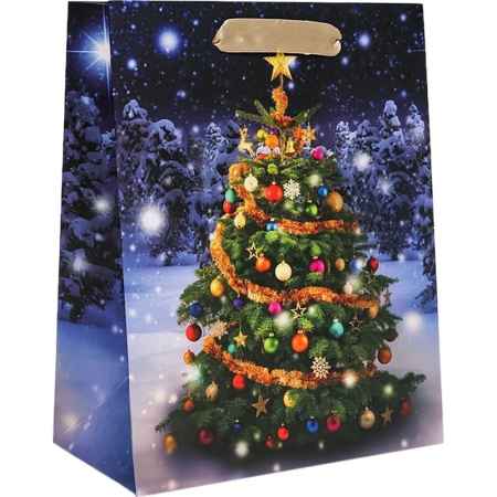 Пакет подарочный ламинированный Upak Land Елочка (23x18x10 см)