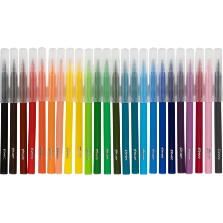 Фломастеры Комус Класс Максики 24 цвета с вентилируемыми колпачками  смываемые