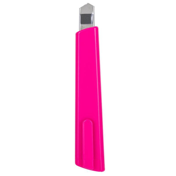 Нож канцелярский Deli E2038 RIO розовый (ширина лезвия 9 мм)