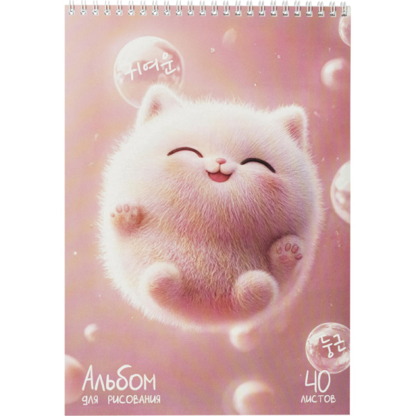 Альбом для рисования Комус Класс Пухляши А4 40 листов (2 штуки в  упаковке)