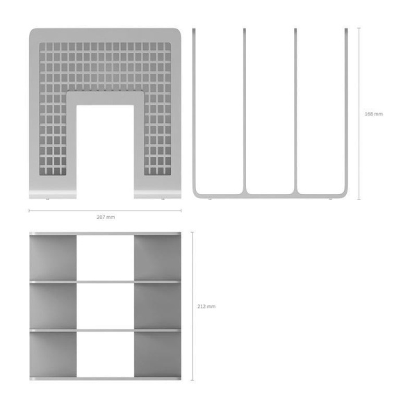 Лоток для бумаг вертикальный/горизонтальный ErichKrause Classic 3  отделения серый