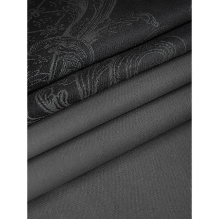 Постельное белье Buenas Noches черное/серое (евро, сатин) Постельное белье Buenas Noches черное/серое (евро, сатин)