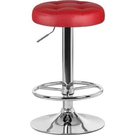 Табурет барный Dobrin Bruno бордовый/хромированный (искусственная  кожа/металл)