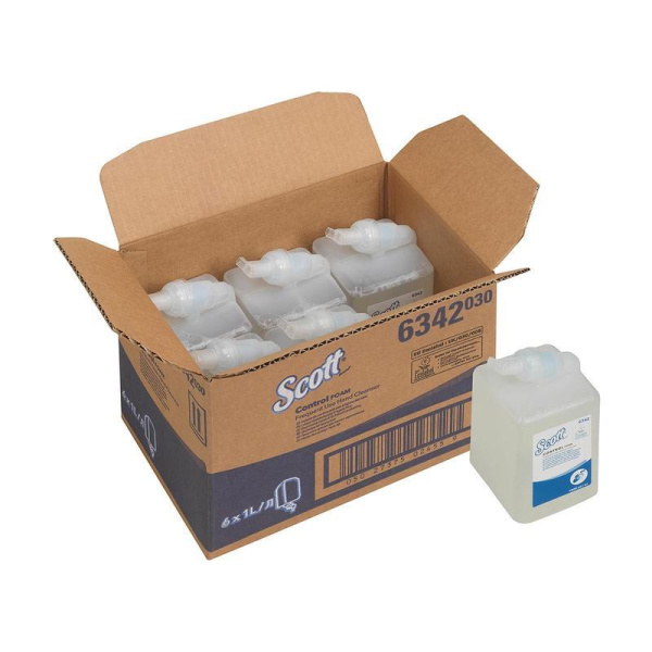 Картридж с мылом-пеной KIMBERLY-CLARK Scott Control 6342 1 л (6 штук в  упаковке) Картридж с мылом-пеной KIMBERLY-CLARK Scott Control 6342 1 л (6 штук в  упаковке)