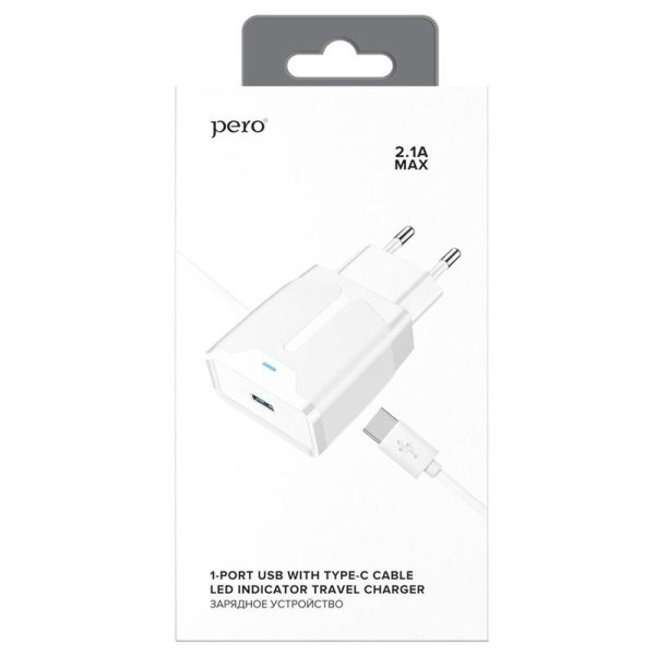 Зарядное устройство Pero TC04 USB - USB Type-C 10.5 Вт (4603768350361)