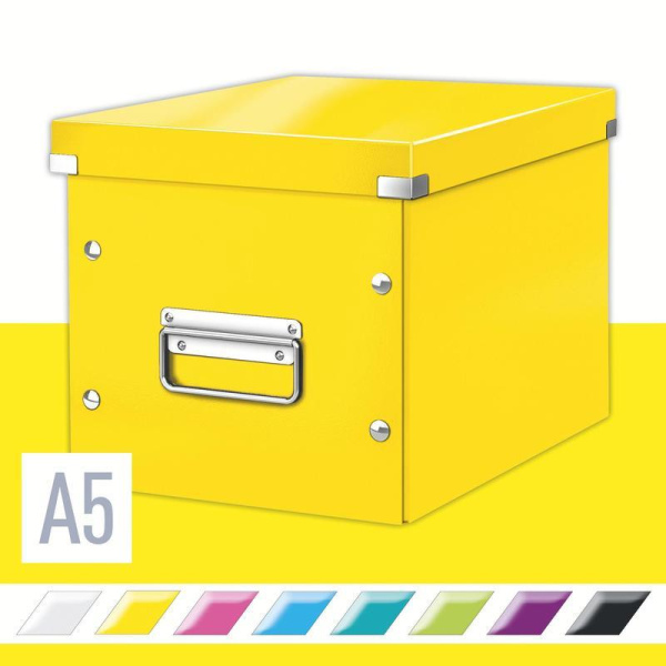 Короб для хранения Leitz картон желтый 260x240x260 мм