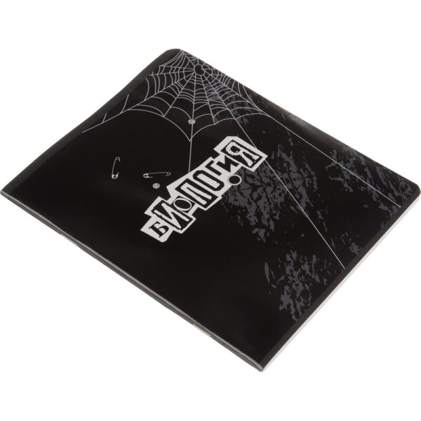 Тетрадь предметная по биологии №1 School Панк А5 48 листов разноцветная  в клетку УФ-сплошной глянцевый лак