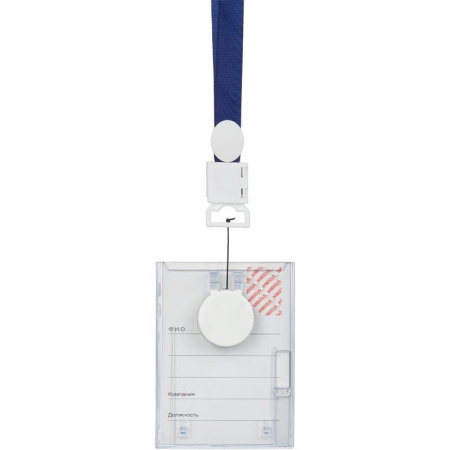 Бейджик вертикальный с держателем-рулеткой ProMega Office для карточек 74х105 мм Бейджик вертикальный с держателем-рулеткой ProMega Office для карточек 74х105 мм