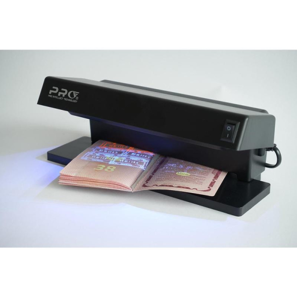 Детектор банкнот (валют) Pro-12 ультрафиолетовый (2 лампы по 6 Вт), серый