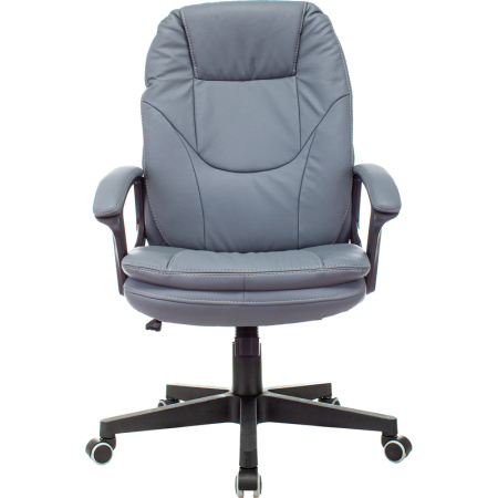 Кресло для руководителя Бюрократ CH868N серое (экокожа, пластик)