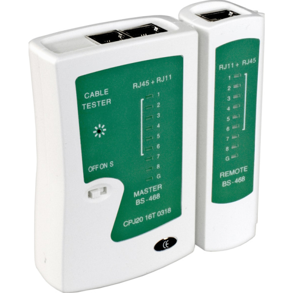 Тестер сетевой ExeGate NS-468 для RJ-45/RJ-11/RJ-12 (EX271121RUS)