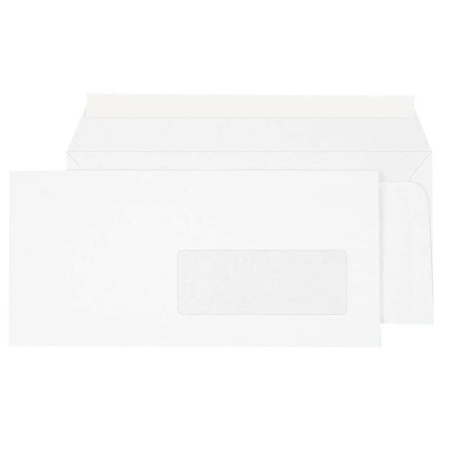 Конверт почтовый Ecopost Е65 (110x220 мм) белый удаляемая лента правое окно (1000 штук в упаковке)