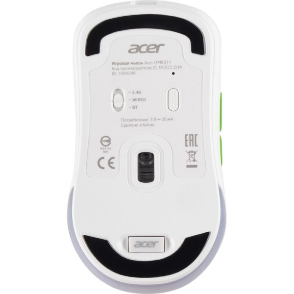 Мышь беспроводная Acer OMR311 белая (ZL.MCECC.034)
