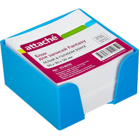 Блок для записей Attache Fantasy 90x90x50 мм белый в боксе (плотность 100 г/кв.м)