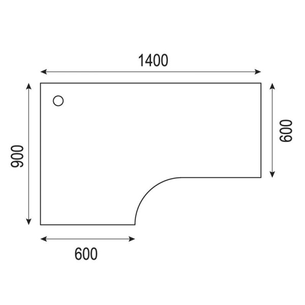 Стол эргономичный Эко 1402 левый (бук бавария, 1400x900x740 мм)