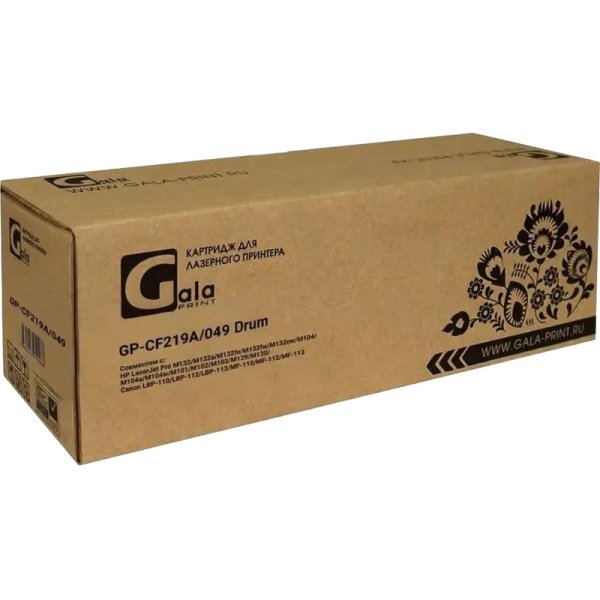 Фотобарабан GalaPrint CF219A/049 №19A для HP/Canon чёрный совместимый