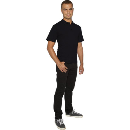 Рубашка поло мужская синяя с короткими рукавами (размер XL, 220 г/кв.м) Рубашка поло мужская синяя с короткими рукавами (размер XL, 220 г/кв.м)