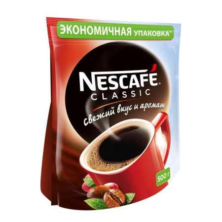 Кофе растворимый Nescafe Classic 500 г (пакет)