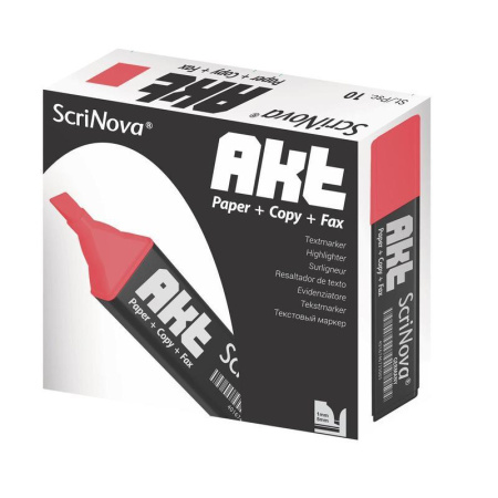 Текстовыделитель ScriNova Akt красный (толщина линии 1-5 мм)