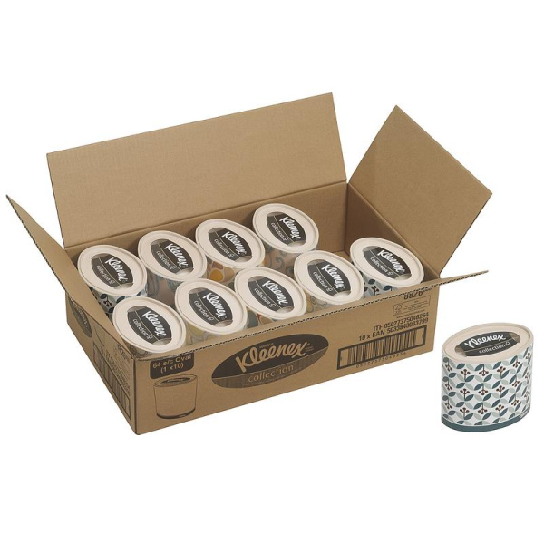 Салфетки косметические Kleenex 8826 3-слойные (10 упаковок по 64 штуки)