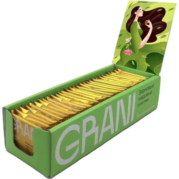 Зерновые плитки медовые GRANI 7 г (30 штук в упаковке)