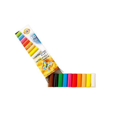 Пластилин восковой Koh-I-Noor Бабочка 10 цветов 200 г Пластилин восковой Koh-I-Noor Бабочка 10 цветов 200 г