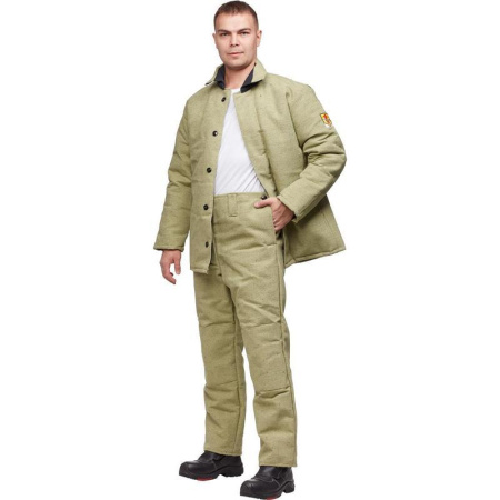 Костюм сварщика брезентовый утепленный хаки (размер 44-46, рост 182-188)