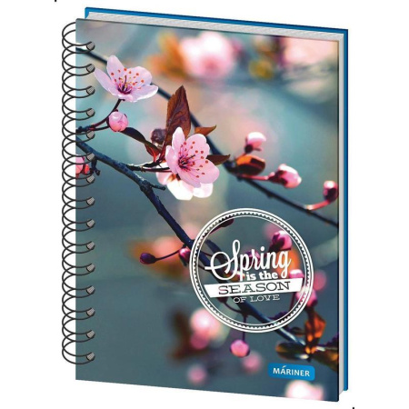 Бизнес-тетрадь Mariner Spring А5 120 листов в ассортименте в клетку на  спирали 1 разделитель (148х205 мм)